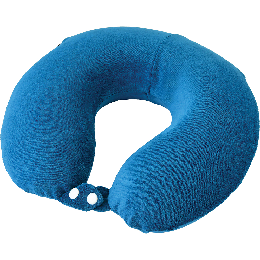 NECK PILLOW MEMORY FOAM BLUE